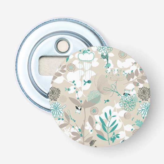 Garden Pattern Button Flesopener (Voorkant)
