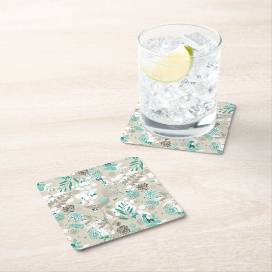 Garden Pattern Kartonnen Onderzetters (Insitu)