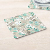Garden Pattern Kartonnen Onderzetters (Schuin)