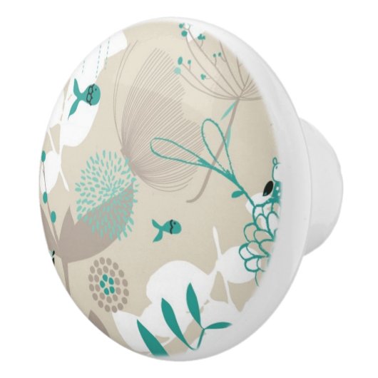 Garden Pattern Keramische Knop (Rechts)