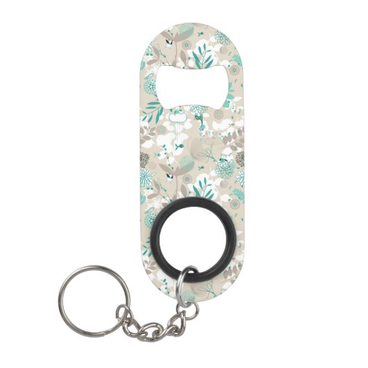 Garden Pattern Sleutelhanger Flessenopener (Voorkant)