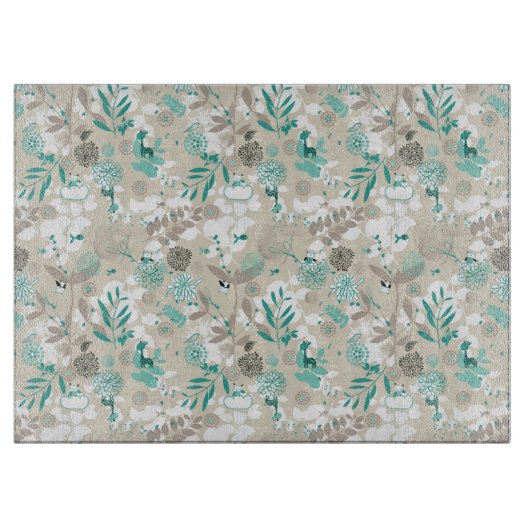 Garden Pattern Snijplank (Voorkant)