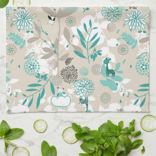Garden Pattern Theedoek (Gevouwen)