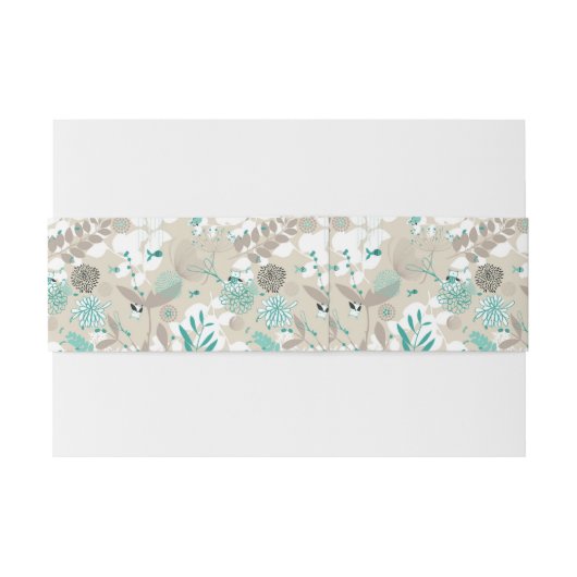 Garden Pattern Uitnodigingen Wikkel (Achterkant Voorbeeld)