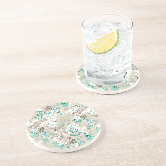 Garden Pattern Zandsteen Onderzetter (Zijkant)