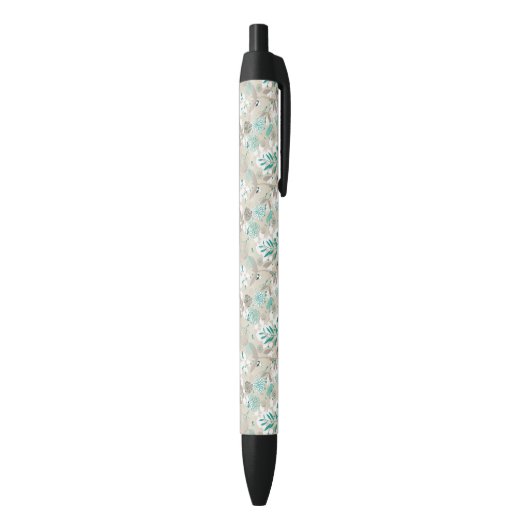 Garden Pattern Zwarte Inkt Pen (Achterkant (Verticaal))