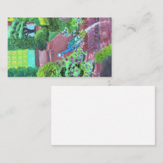 Garden Peacock Visitekaartje (Voorkant / Achterkant)