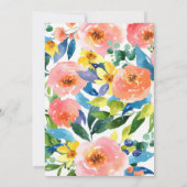 Garden Peonies Douche Uitnodiging van het paar (Achterkant)