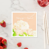 Garden Peony Elegance Peach Wedding Servet (Insitu)
