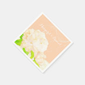 Garden Peony Elegance Peach Wedding Servet (Hoek)