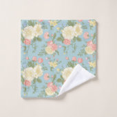 Garden Peony Floral Pattern Bad Handdoek (Wasdoekje)