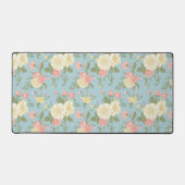 Garden Peony Floral Pattern Bureaumat (Voorkant)