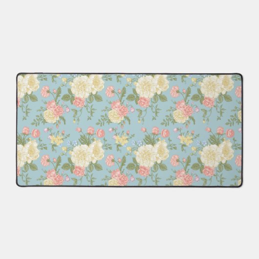 Garden Peony Floral Pattern Bureaumat (Voorkant)