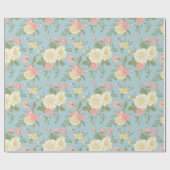 Garden Peony Floral Pattern Cadeaupapier (Vlak)