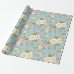 Garden Peony Floral Pattern Cadeaupapier