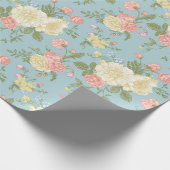 Garden Peony Floral Pattern Cadeaupapier (Hoek)