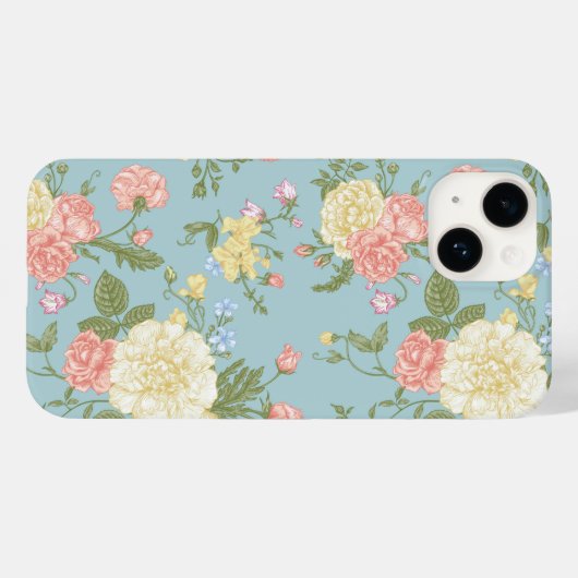 Garden Peony Floral Pattern Case-Mate iPhone Case (Achterkant (horizontaal))