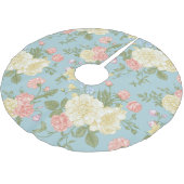 Garden Peony Floral Pattern Kerstboom Rok (Gekanteld)