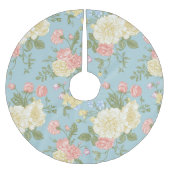 Garden Peony Floral Pattern Kerstboom Rok (Voorkant)