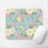 Garden Peony Floral Pattern Muismat (Met muis)