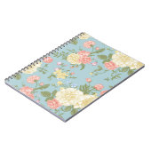 Garden Peony Floral Pattern Notitieboek (Linkerzijde)