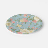 Garden Peony Floral Pattern Papieren Bordje (Gekanteld)