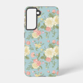 Garden Peony Floral Pattern Samsung Galaxy Hoesje (Achterkant)