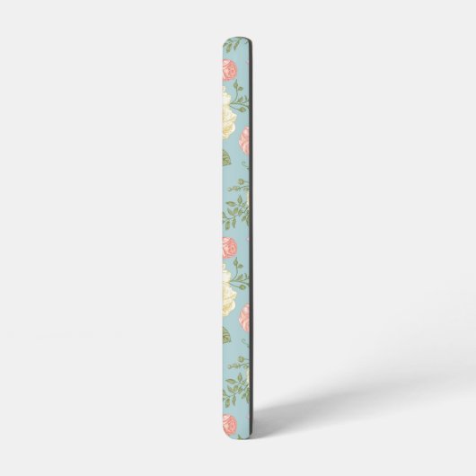 Garden Peony Floral Pattern Samsung Galaxy Hoesje (Linkerkant)