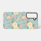 Garden Peony Floral Pattern Samsung Galaxy Hoesje (Achterkant horizontaal)