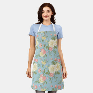 Garden Peony Floral Pattern Schort