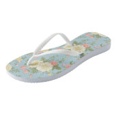 Garden Peony Floral Pattern Teenslippers (Schuin)