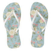 Garden Peony Floral Pattern Teenslippers (Voetbed)