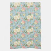 Garden Peony Floral Pattern Theedoek (Verticaal)