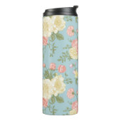 Garden Peony Floral Pattern Thermosbeker (Gedraaid links)