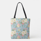 Garden Peony Floral Pattern Tote Bag (Achterkant)