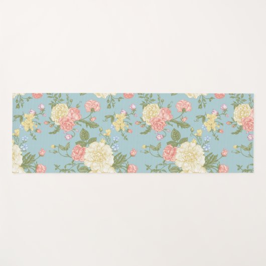 Garden Peony Floral Pattern Yogamat (Voorkant (horizontaal))