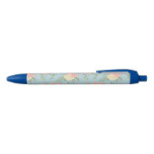 Garden Peony Floral Pattern Zwarte Inkt Pen (Bovenkant)