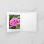 GARDEN PEONY PHOTO FLORAL NOTE CARD NOTITIEKAARTJE (Binnen)