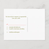 Garden Peony Summer Wedding RSVP Uitnodiging Briefkaart (Achterkant)