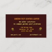 Garden Pest Control Visitekaartje (Achterkant)