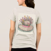 Garden Pet Flowers Cream Tri-Blend Shirt (Achterkant)