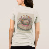 Garden Pet Flowers Cream Tri-Blend Shirt (Achterkant)