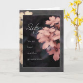 Garden Phlox Flower Birthday Kaart voor zus (Gele Bloem)