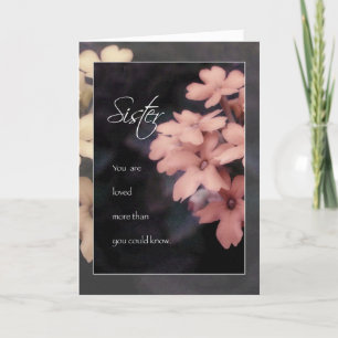 Garden Phlox Flower Birthday Kaart voor zus