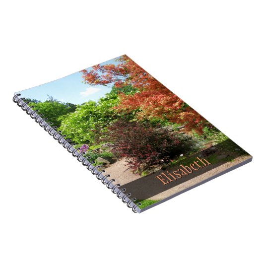 Garden Photo Lush Spring Park Path any Name Notitieboek (Rechterzijde)