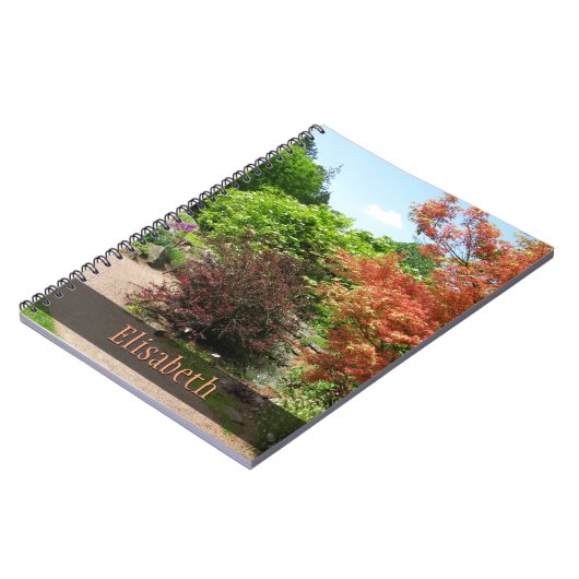 Garden Photo Lush Spring Park Path any Name Notitieboek (Linkerzijde)
