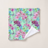 Garden Pink and Purple Orchids Bad Handdoek (Wasdoekje)