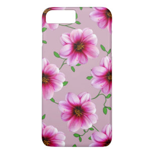 Garden Pink Dahlia Flower op elke kleur iPhone 8/7 Plus Hoesje