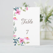 Garden Pink Flowers Kaart (Staand voorkant)