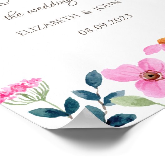 Garden Pink Flowers Poster (Hoek)